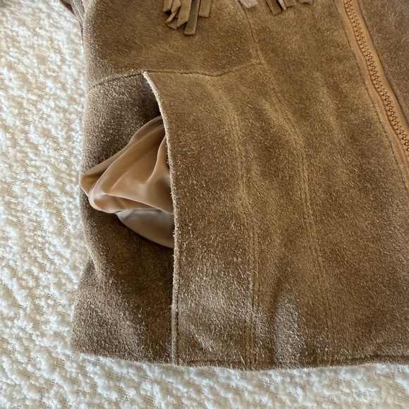 Wilson's 80s Tan Suede Fringed Cropped Jacket - Picture 10 of 10